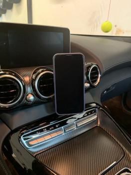 Preview: RS-Mount, fahrzeugspezifischer Handyhalter passend für Mercedes AMG GT 190 Baujahr 2014-2021, Made in Germany